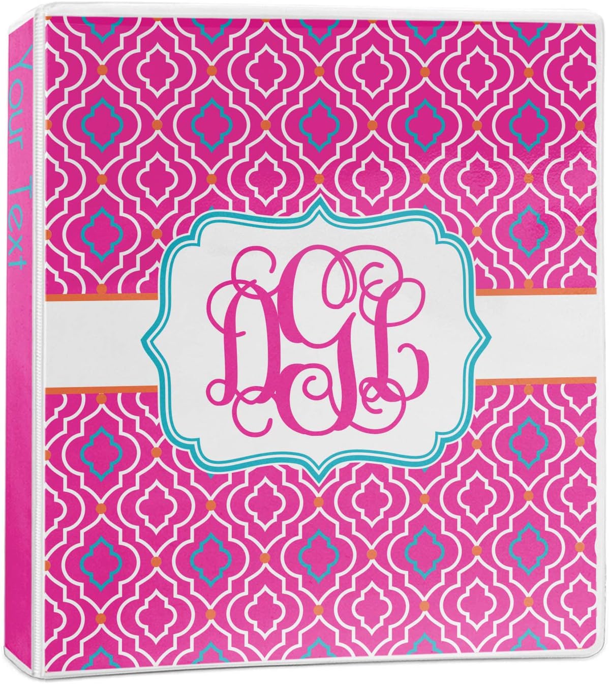 Personalized Colorful Trellis 3-Ring Binder - 2 inch