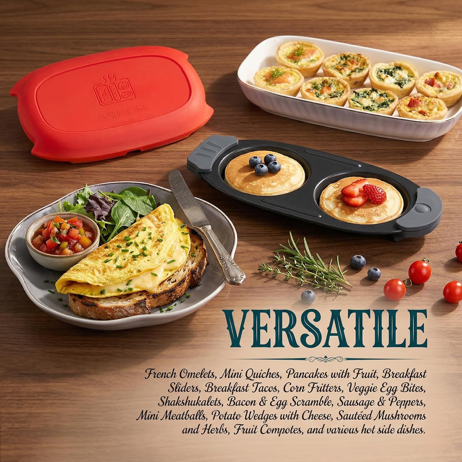 Microwave Egg Cooker Poacher | Non-Stick Egg Sandwich Maker, BPA-Free, Dishwasher Safe, Dorm Office RV Kitchen Gadget