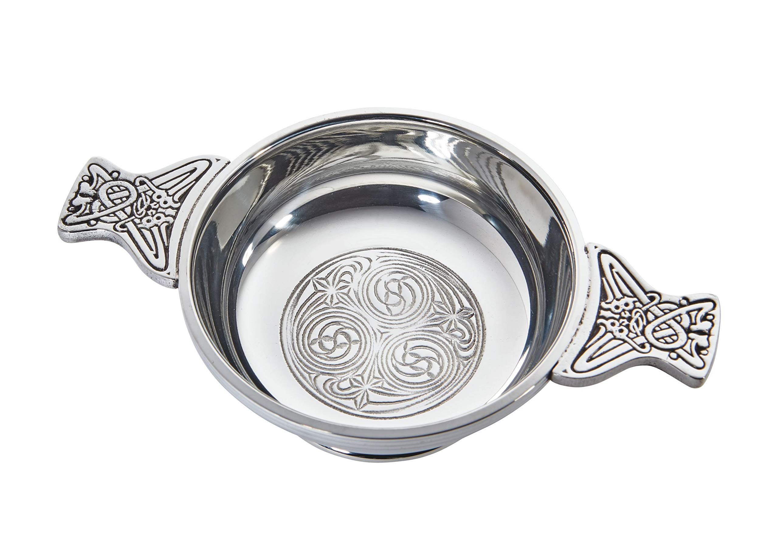 Wentworth Pewter - Kells Pewter Quaich Whisky Tasting Bowl Loving Cup Burns Night