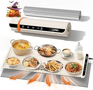 Extra Large Food Warming Mat with Heat-Resistant Pad, 36X15 Inch, 6 Temperature & 6 Timer Settings, Child Lock Safety, Fits More Dishes for Family Dinners and Parties