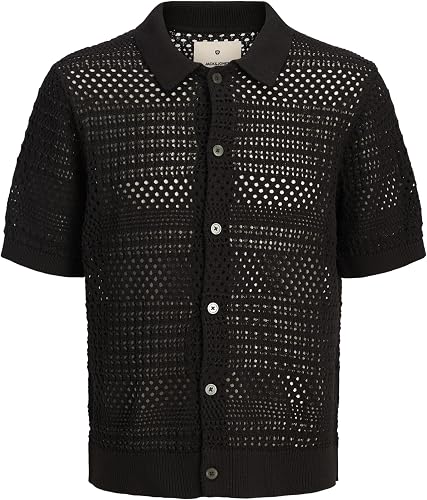 JACK & JONES Men's Jprbluwilmer Knit Button Through Polo …