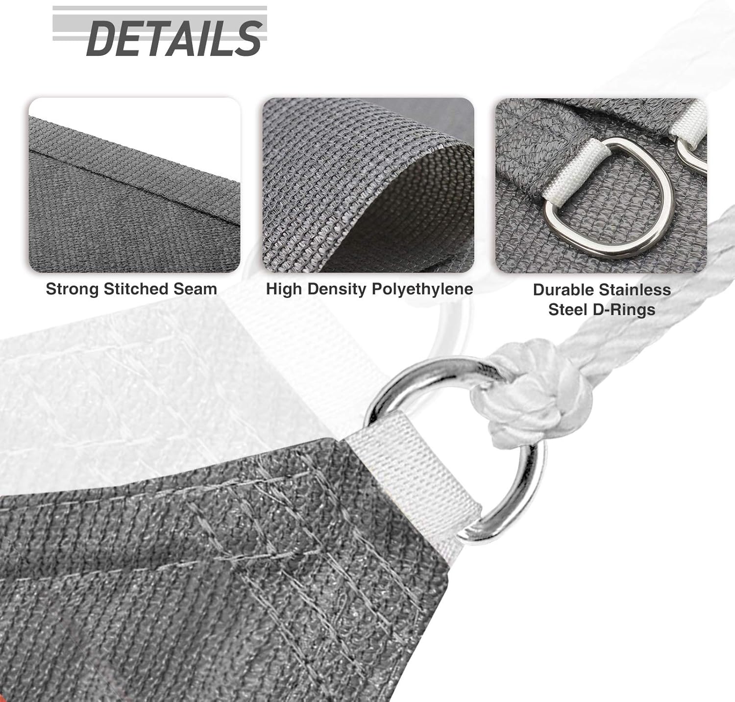 Buy Eagle Peak Sun Shade Sail Rectangle Canopy 12 X 16 Uv Block Awning For Outdoor Patio Lawn Garden Backyard Deck Graphite Online In Germany B08kxy9q6w