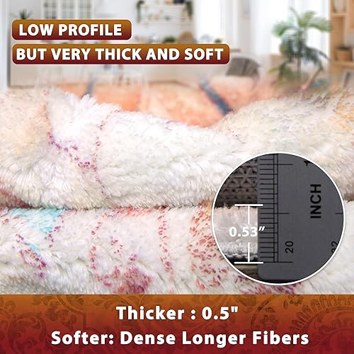 Miniatura 5 de Alfombra de área de 3 x 5, lavable a máquina, alfombra de área para dormitorio, sala de estar, alfombra de entrada, alfombra gruesa de pelo bajo