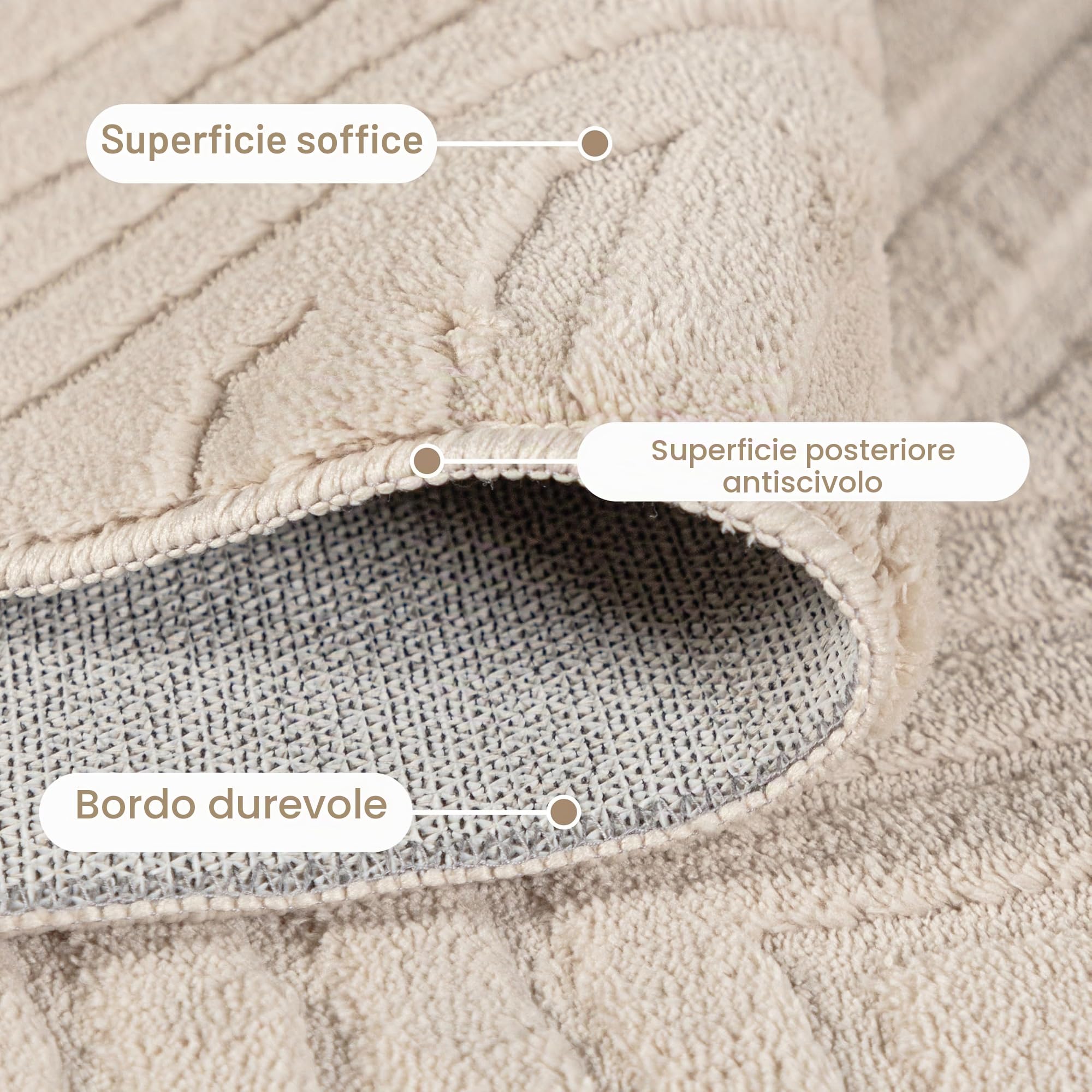 Capslpad Tappeto Beige 200x300cm antiscivolo moderno tappeto morbido lavabile per soggiorno ufficio sala da pranzo camera da letto