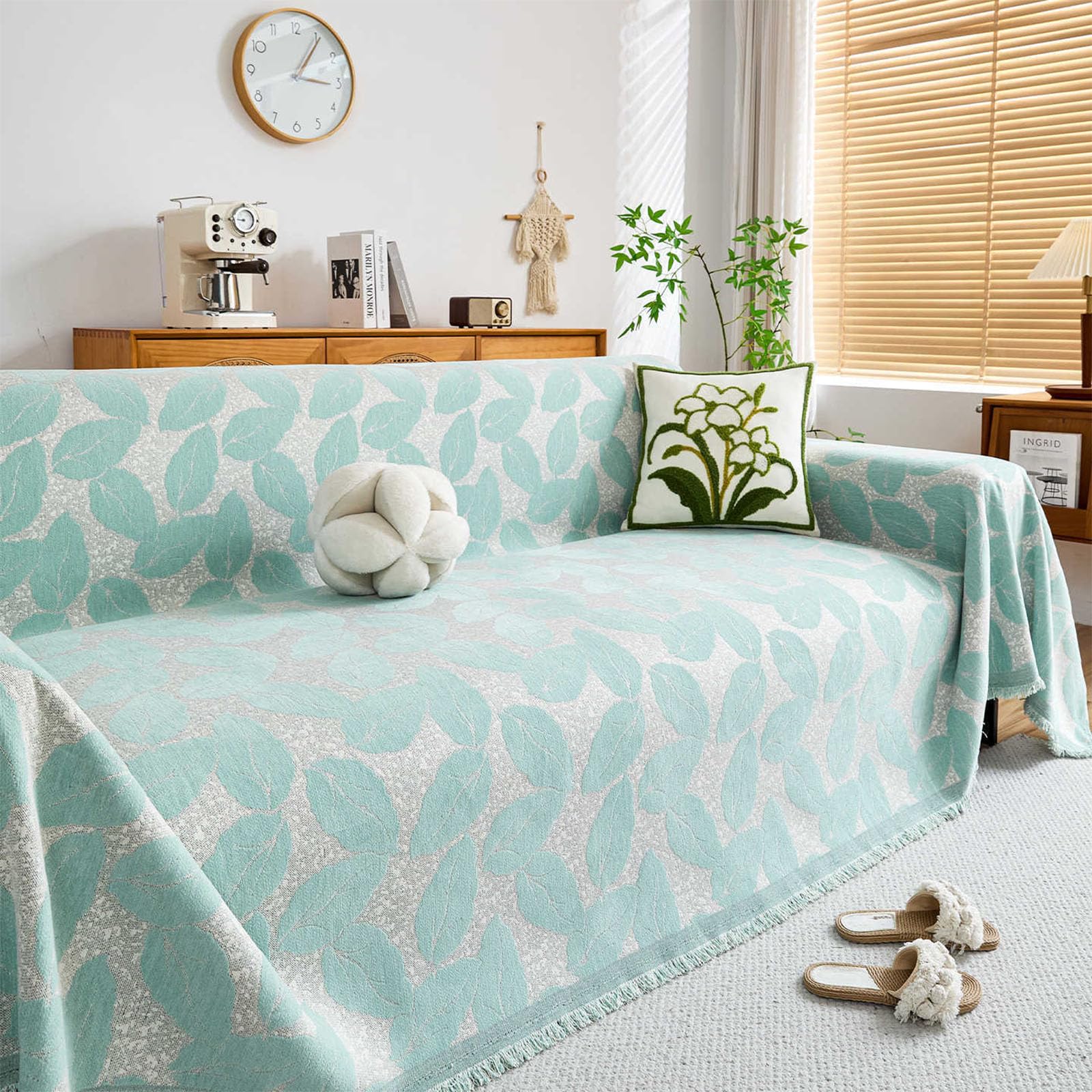 Housse de canapé en Chenille premium tissu épais lavable 180x460cm