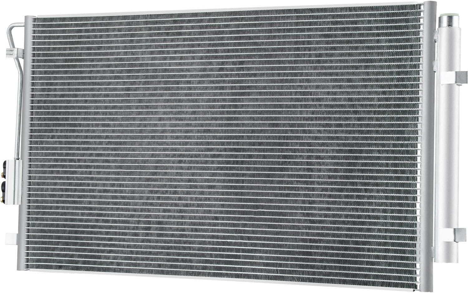 AC Condenser All Aluminum Radiator compatible with 2016-2018 Kia Sorento EX LX SX L SXL SX Limited Sport Utility 2.4L 3.3L L4 V6 GAS DOHC Naturally, 2016 2017 2018,AC Air Conditioning Radiator