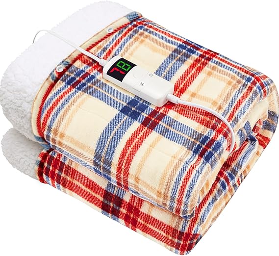 Review greenoak Heated Electric Throw Blanket, 10 Heating Levels Electric Lap Thick Blankets for Adults, Soft Heat Electric Blanket Sherpa with 5-Position Timer, Machine Washable (50” x 62”, Beige Plaid) Review greenoak Heated Electric Throw Blanket, 10 Heating Levels Electric Lap Thick Blankets for Adults, Soft Heat Electric Blanket Sherpa with 5-Position Timer, Machine Washable (50” x 62”, Beige Plaid)