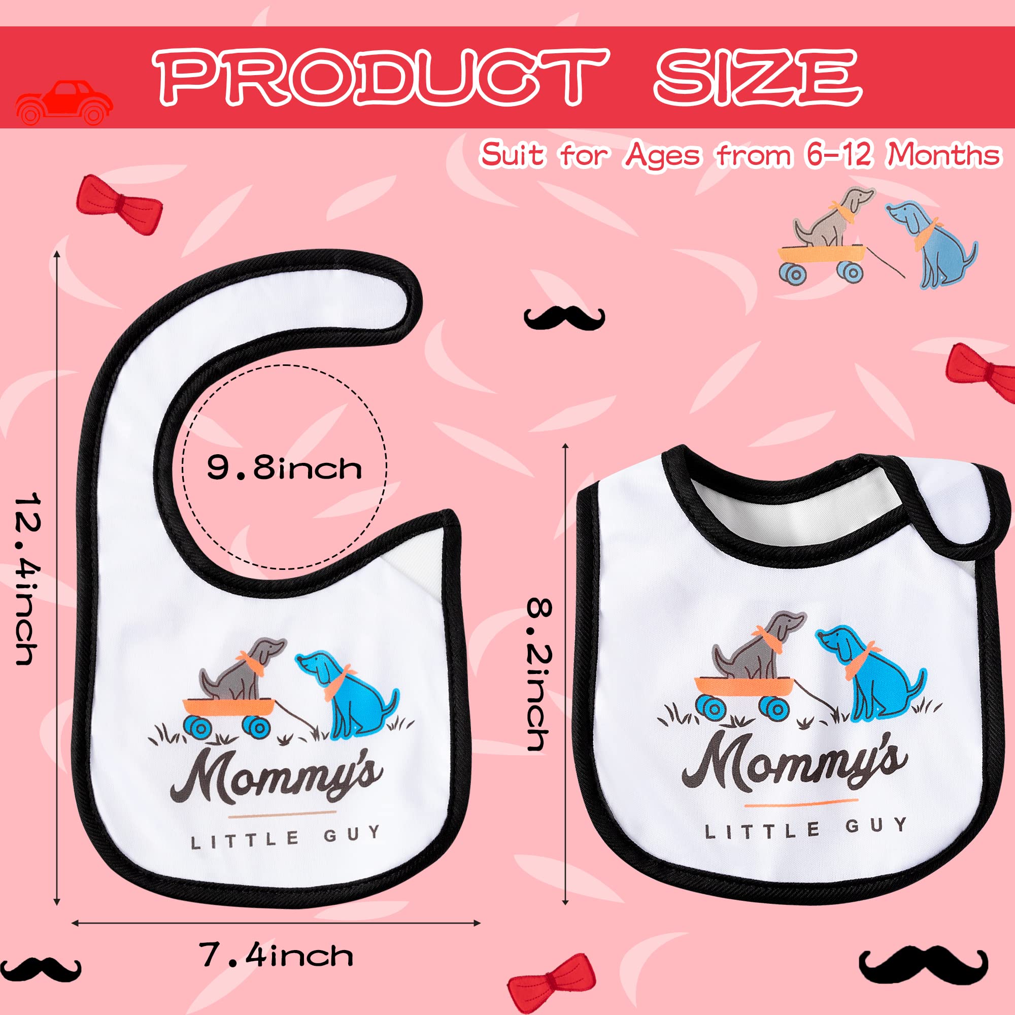 7 baberos impermeables de algodón con broche ajustable, toalla de baba, baberos de comida para recién nacidos, baberos para dentición, regalo para baby shower, cumpleaños, recuerdo, 6-12 meses (negro