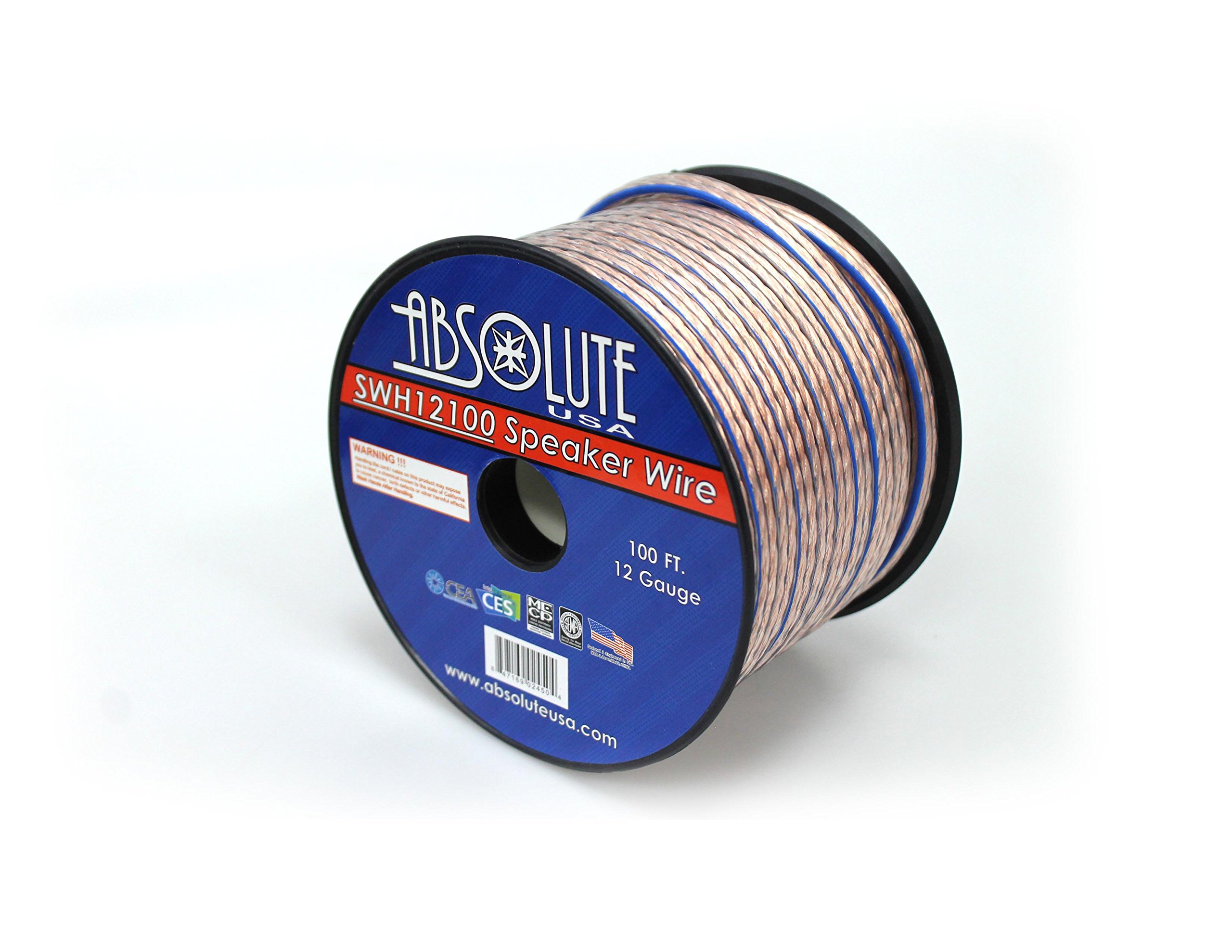 100ft Speaker Wire Spool 100ft 12 Gauge Speaker Wire Spool - 364 Strand ...
