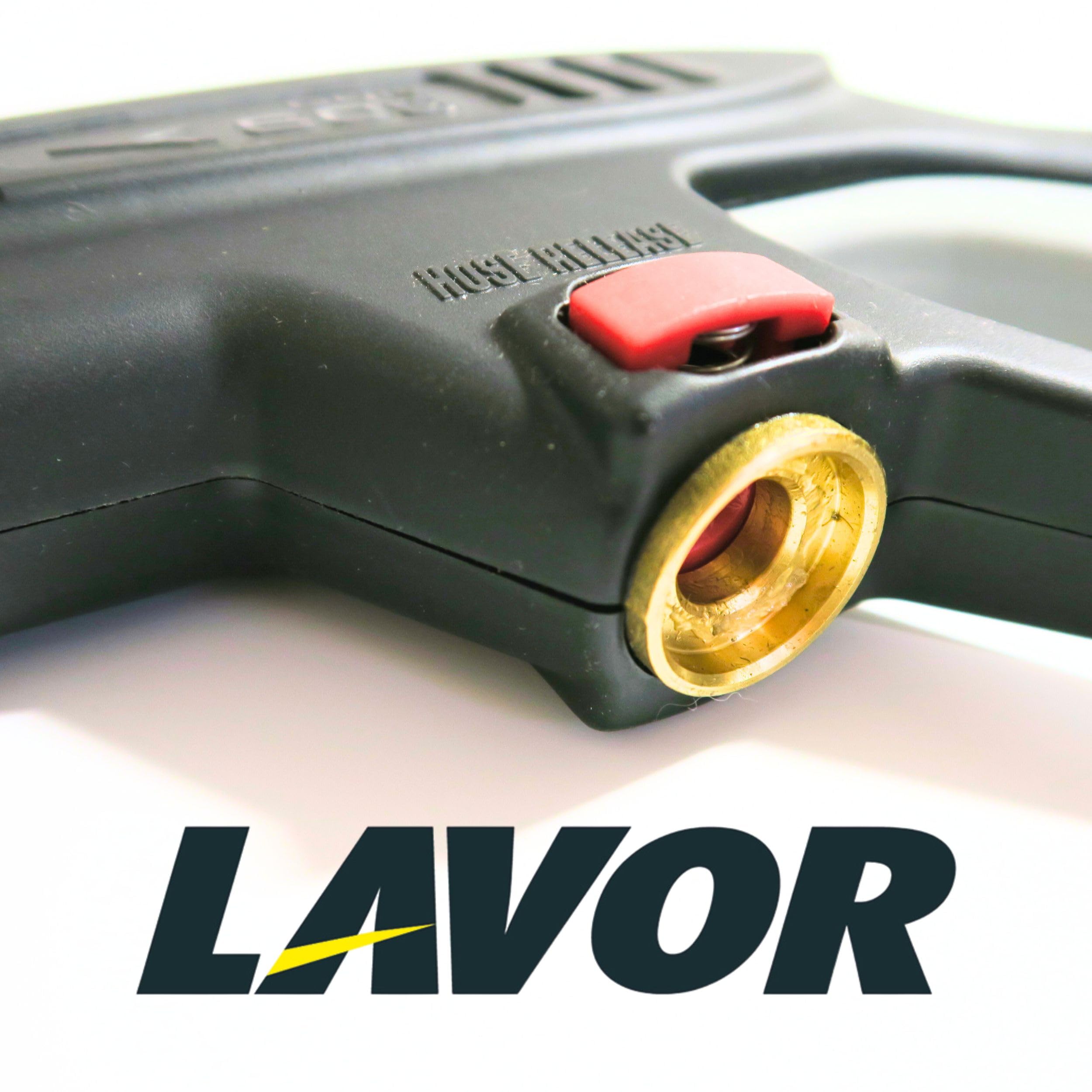 Pistole für Hochdruckreiniger Lavor S'10Y mit Messing-Mechanismus, Rotox-Lanze und Adapter 1/4 Zoll – Professionelles Kit (Pistole S'10Y + Rotox-Lanze + Adapter 1/4 Zoll)