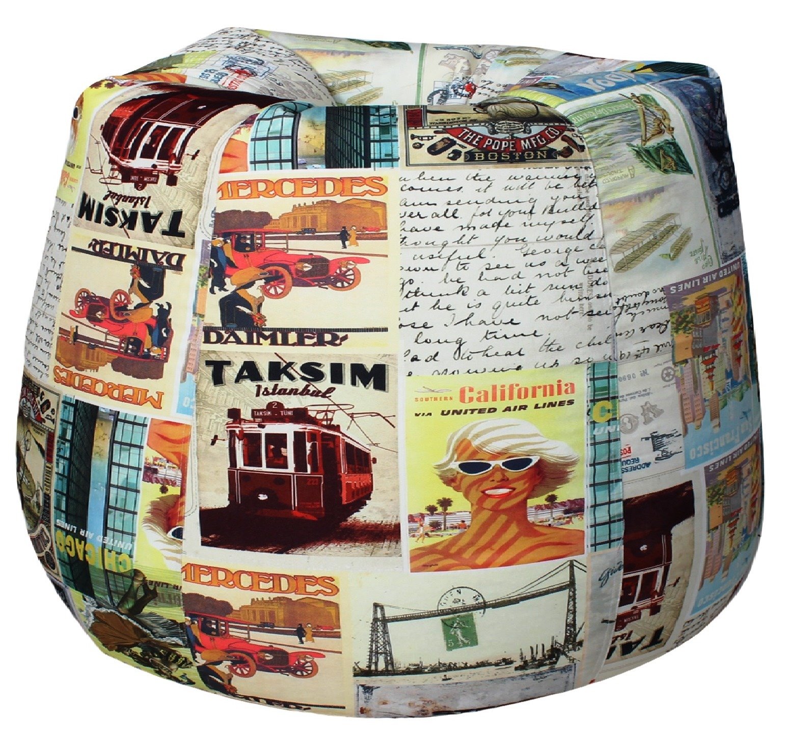 Sattva Classic Travel Buffs XXXL Size Bean Bag Cover Without Beans - Travel