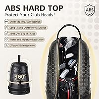 Vista 2 de Golf Travel Bags for Airlines with Wheels, Hard Case Top and 1680D Heavy Duty Oxford Protect Golf Clubs, Lightweight and Easy to Maneuver