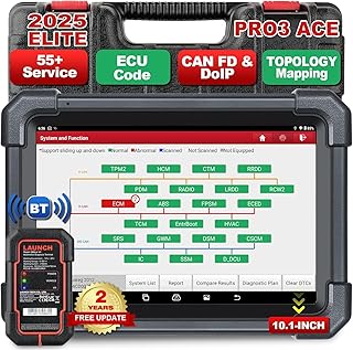 LAUNCH X431 PRO3 ACE 2025 Upgraded Bidirectional Scan Tool with DBSCar VII Connector,HD Truck Scan,OEM Topology Map,Online Code & 55+ Reset Functions,CAN FD & DoIP,FCA SGW,2-Year Free Update