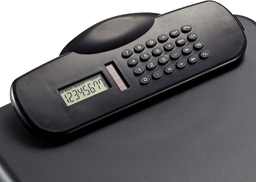 Miniatura 3 de Estuche para portapapeles con calculadora, color carbón (83306)