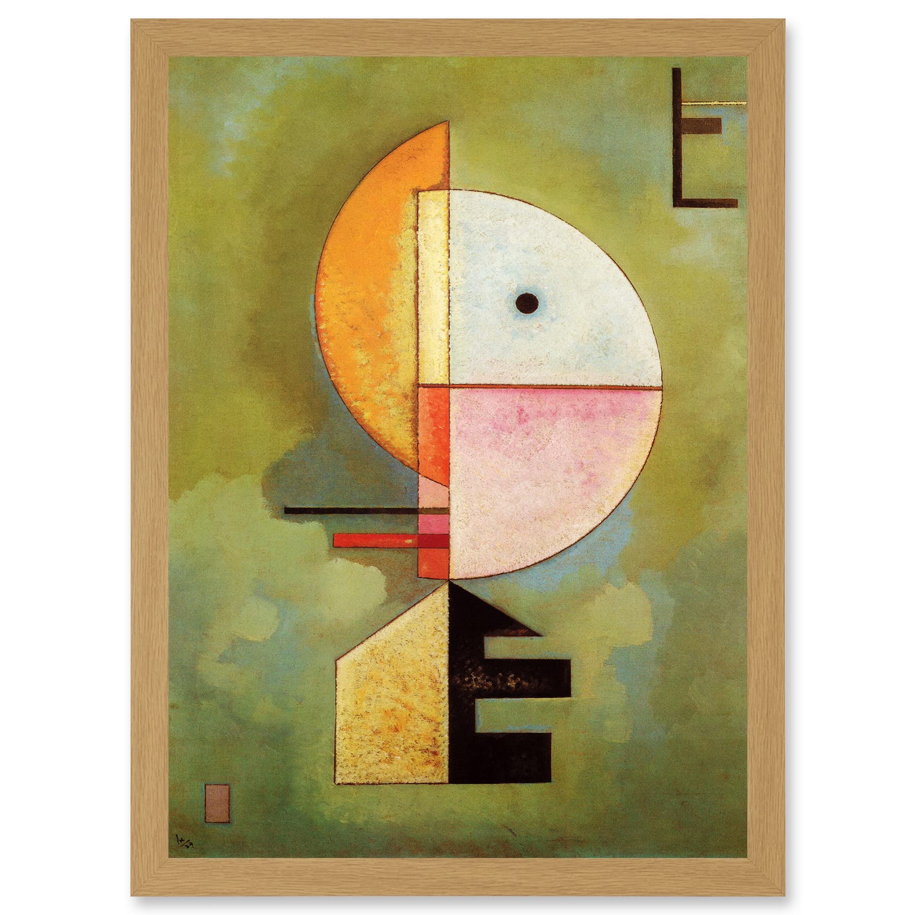 Artery8 Wassily Kandinsky Upward Old Master Abstract Painting Artwork Framed Wall Art Print A4