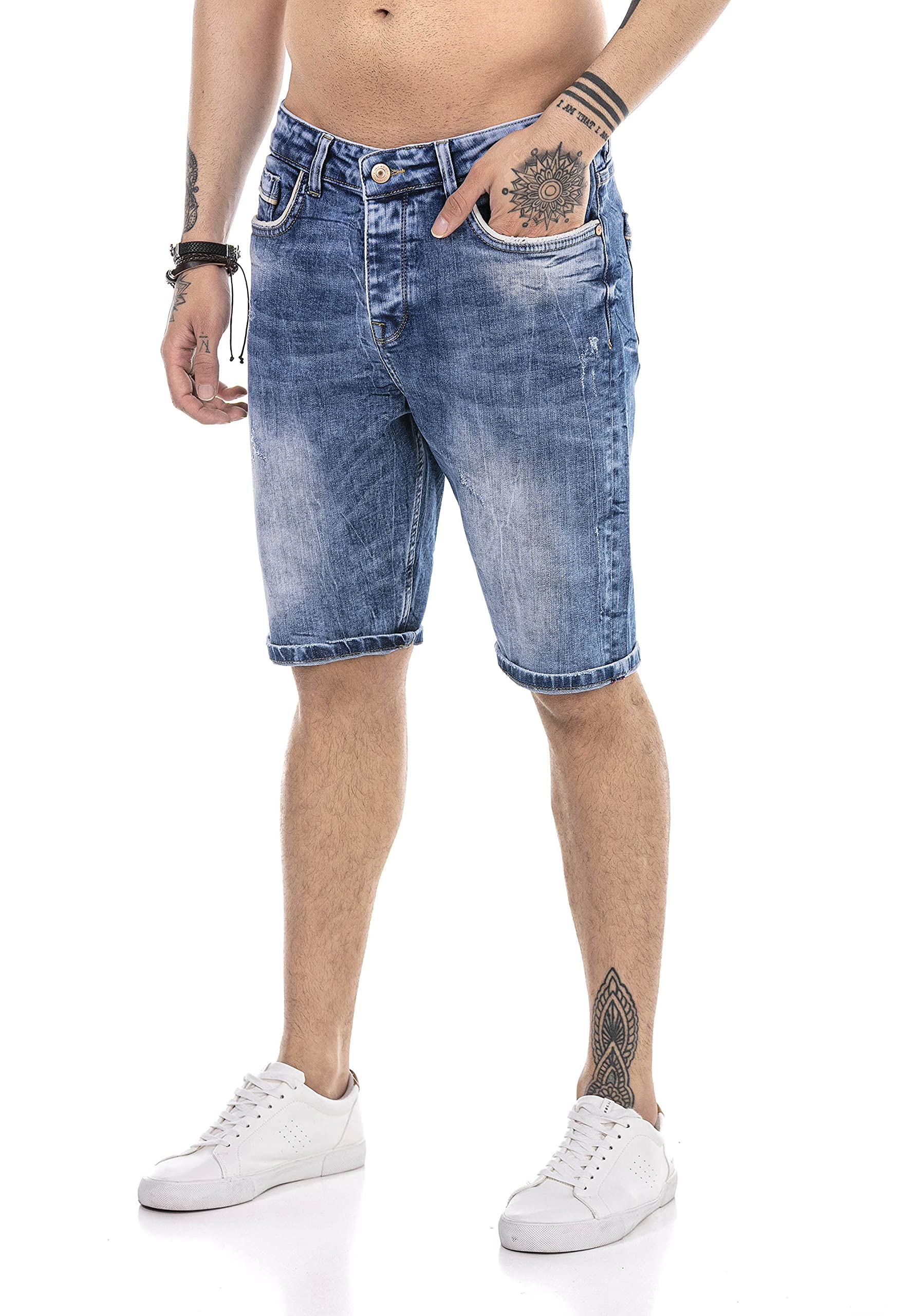 RED BRIDGE Vaqueros Cortos para Hombre Jeans Shorts Denim Estilo Chino