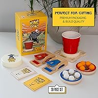 Vista 6 de King Pong Original Shot-Making Tabletop Game for Kids, Teens & Adults 1-4 Players Skill-Based Gameplay Many Ways to Play Competitive Friends