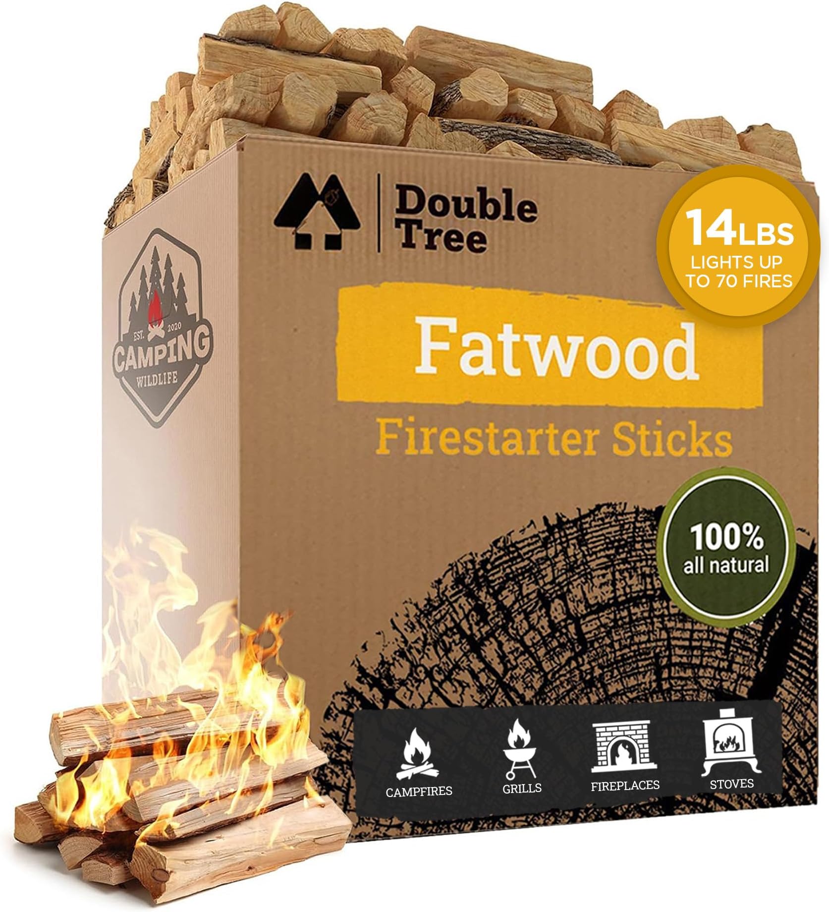 EasyGoProducts EcoStix Fatwood Fire Starter Kindling
