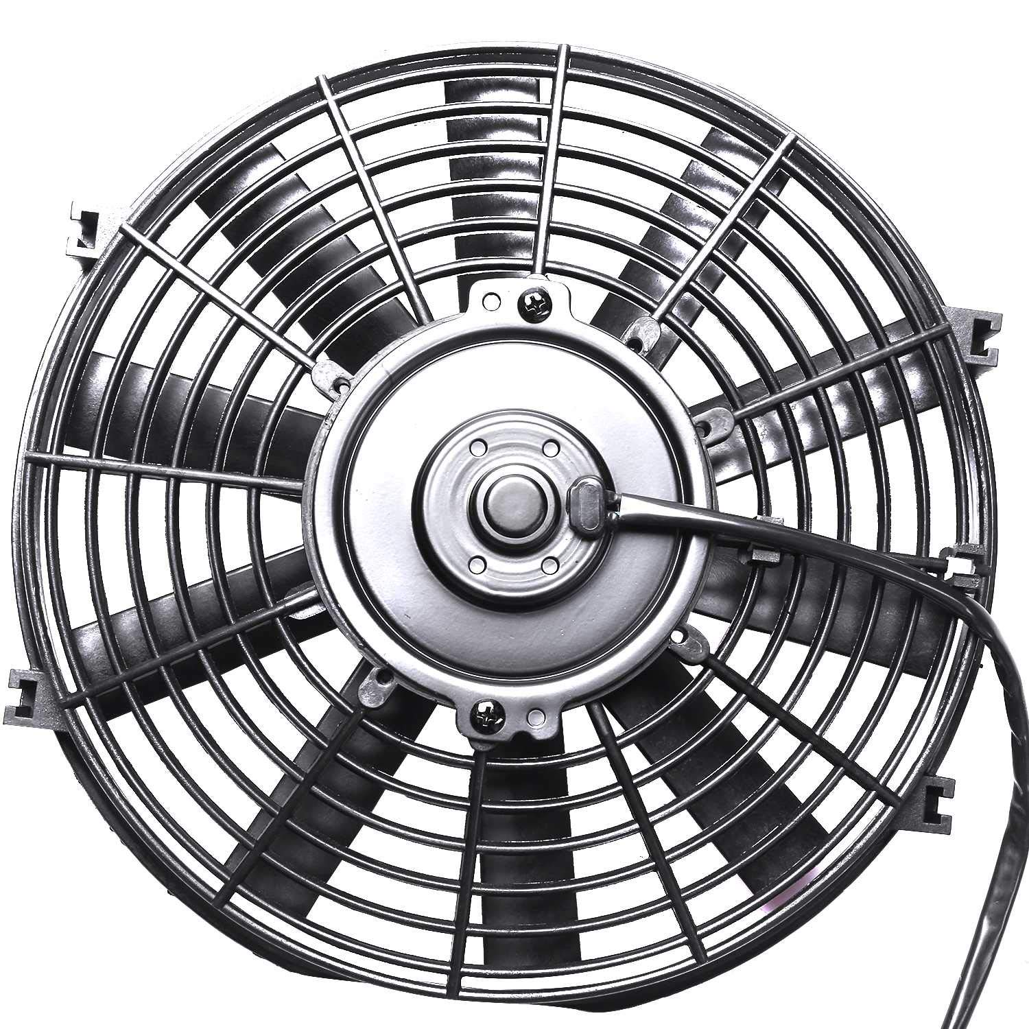 Kit di Montaggio Ventola Radiatore di Raffreddamento Elettrico Serbatoio Nero Radiatore da 10 Pollici 12V 80W 2100 / Min Universale