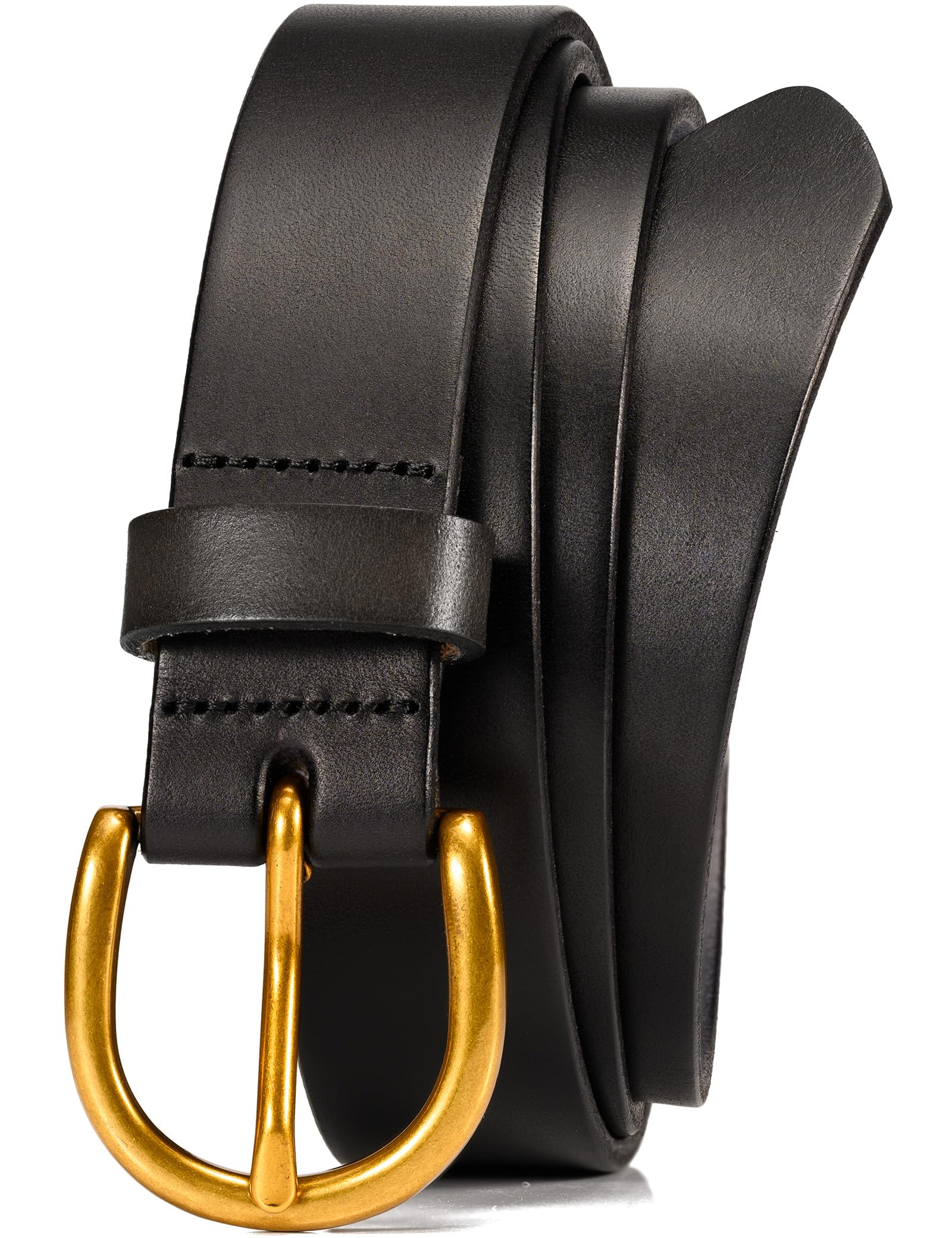 WOLFANT Womens Casual leather Jean Belt 1 1 Ladies Belt with Gold Buckle 100 Italian Full Grain Real