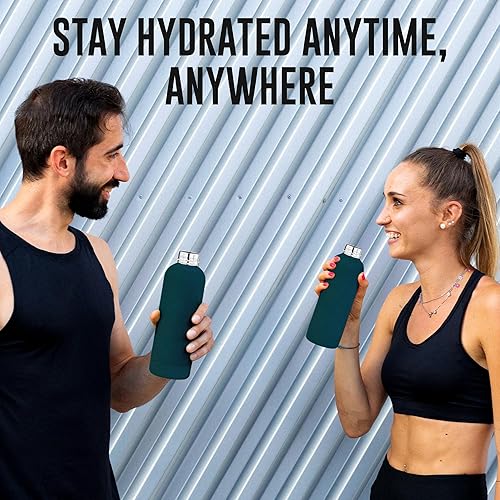 Miniatura 7 de FRANIKAI Botella de agua aislada, botellas de agua de acero inoxidable con tapa, a prueba de fugas, botella de agua deportiva de metal para los