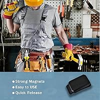 Vista 5 de Soporte magnético para herramientas, funda de herramientas súper fuerte, clip de cinturón magnético de neodimio, funda de cuero para tornillos