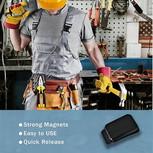 Miniatura 5 de Soporte magnético para herramientas, funda de herramientas súper fuerte, clip de cinturón magnético de neodimio, funda de cuero para tornillos,