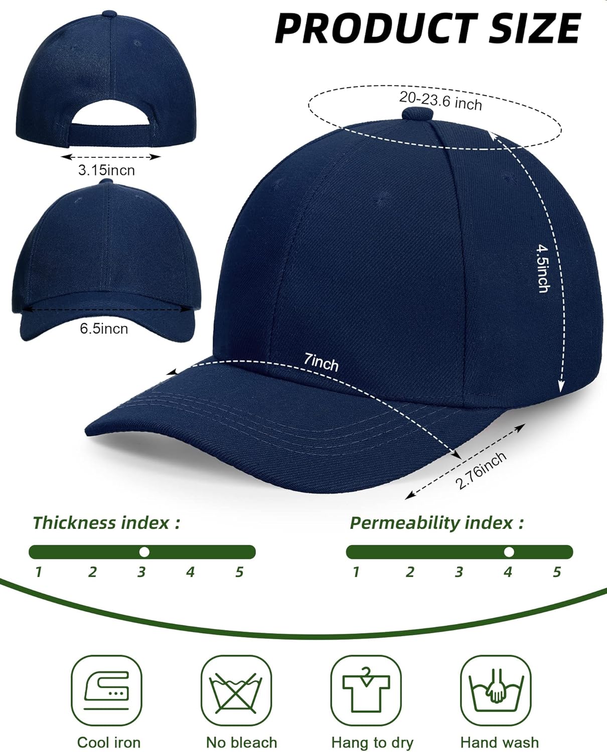 Miniatura 3 de 24 Pieces Blank Baseball Cap Adjustable Back Strap Plain Blank Camouflage Hat Unisex Baseball Cap for Trucker Men Women