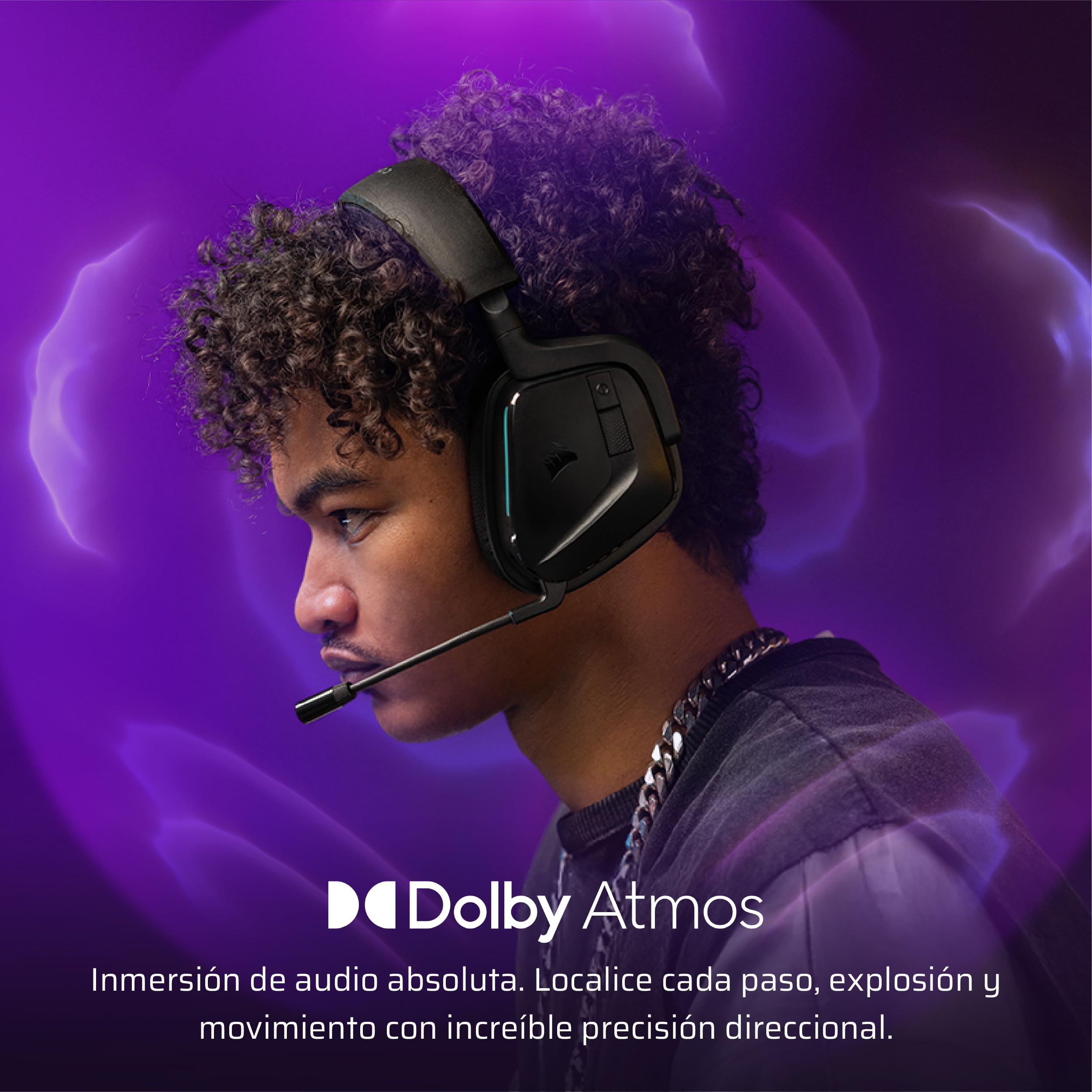 Corsair Void v2 Auriculares Inalámbricos para Juegos – Carbono | Bluetooth, Dolby Atmos, Batería de 70 Horas, Inalámbrica de Doble Banda, Carga Rápida - PC, PS5, PS4, Switch y Móvil