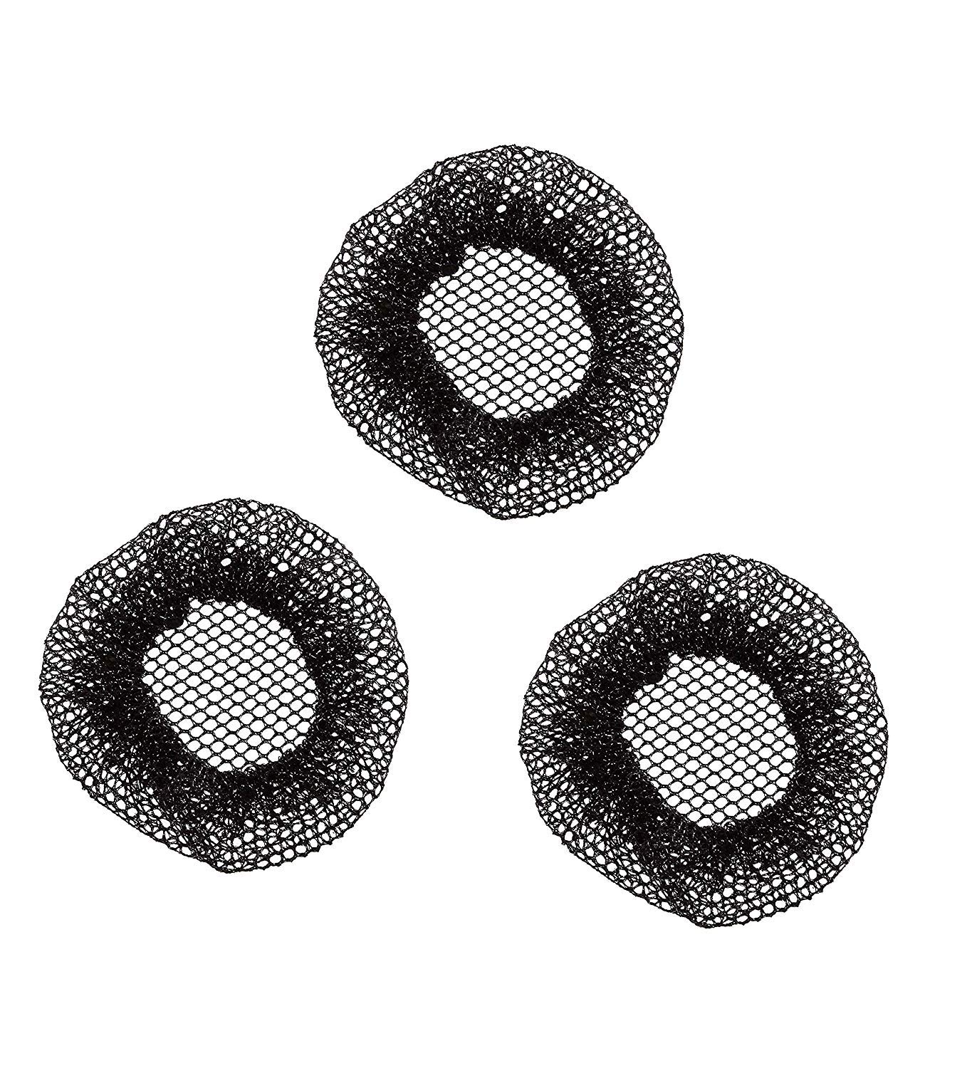 Smark Elastic Round Net Bun Cover Hair Clip Band (Black) - Pack Of 3 (B07R6LNN9Q) Amazon Price History, Amazon Price Tracker