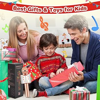 Braxel Toys For 3-12 Year Old Boys Girls, Karaoke Machine 2 Microphones For Kids Toys Age 3-12 Year Old Boys Gifts Bluetooth Microphone Spider Boys