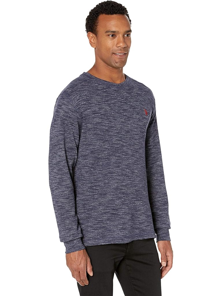 U.S. POLO ASSN. Long Sleeve Space Dye Crew