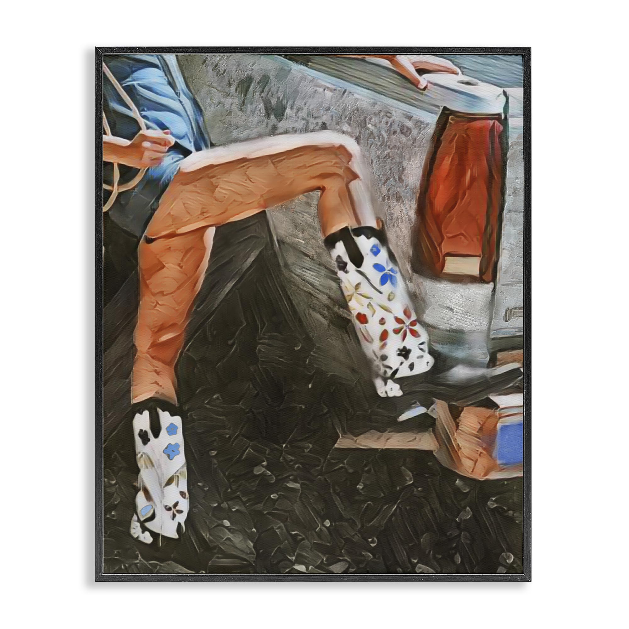 Bottes de cowgirl pour salon : tableau encadré Stupell Industries par Jesse Keith