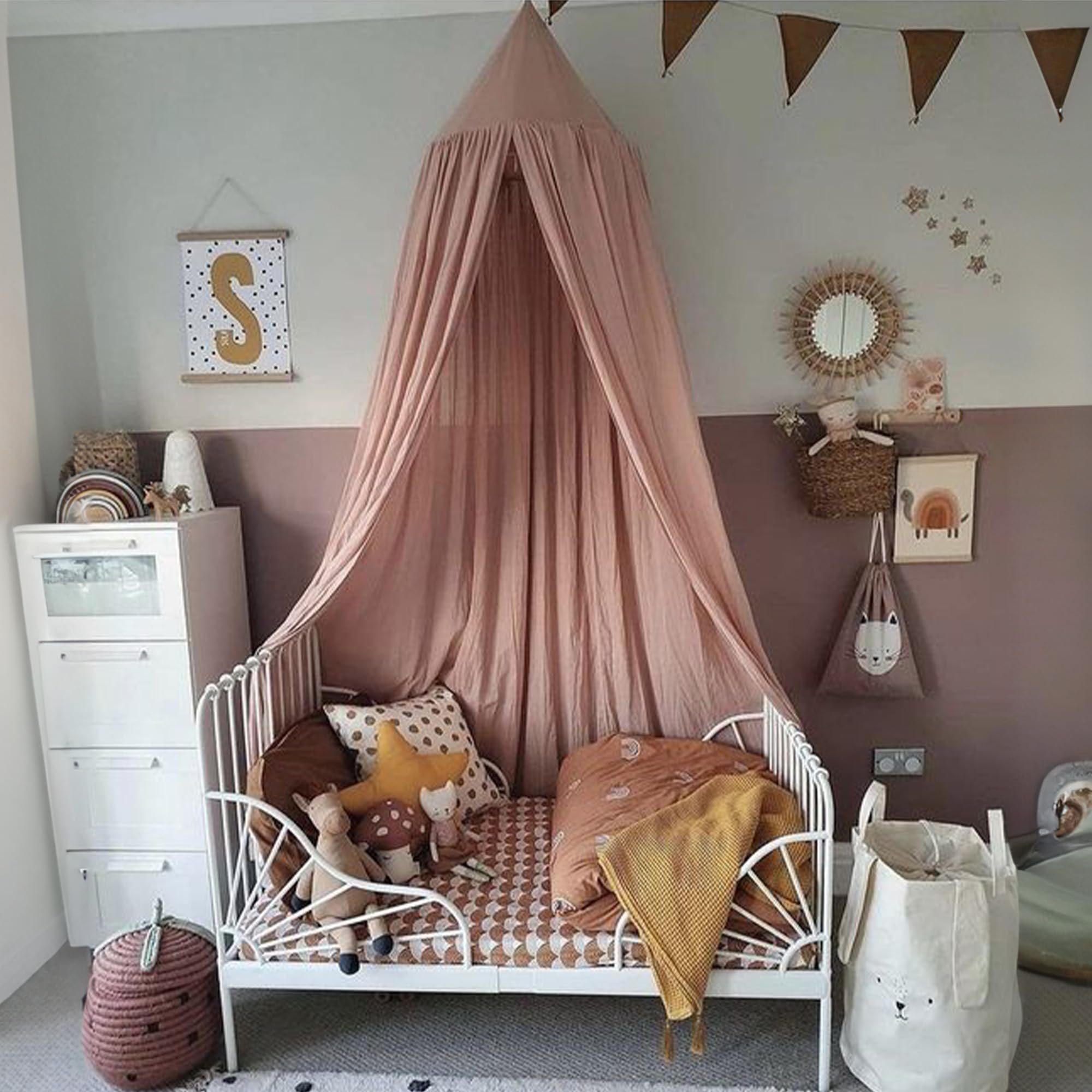 Deryan Moustiquaire vintage 245 cm - Ciel de lit - Filet de protection contre les insectes Canopy