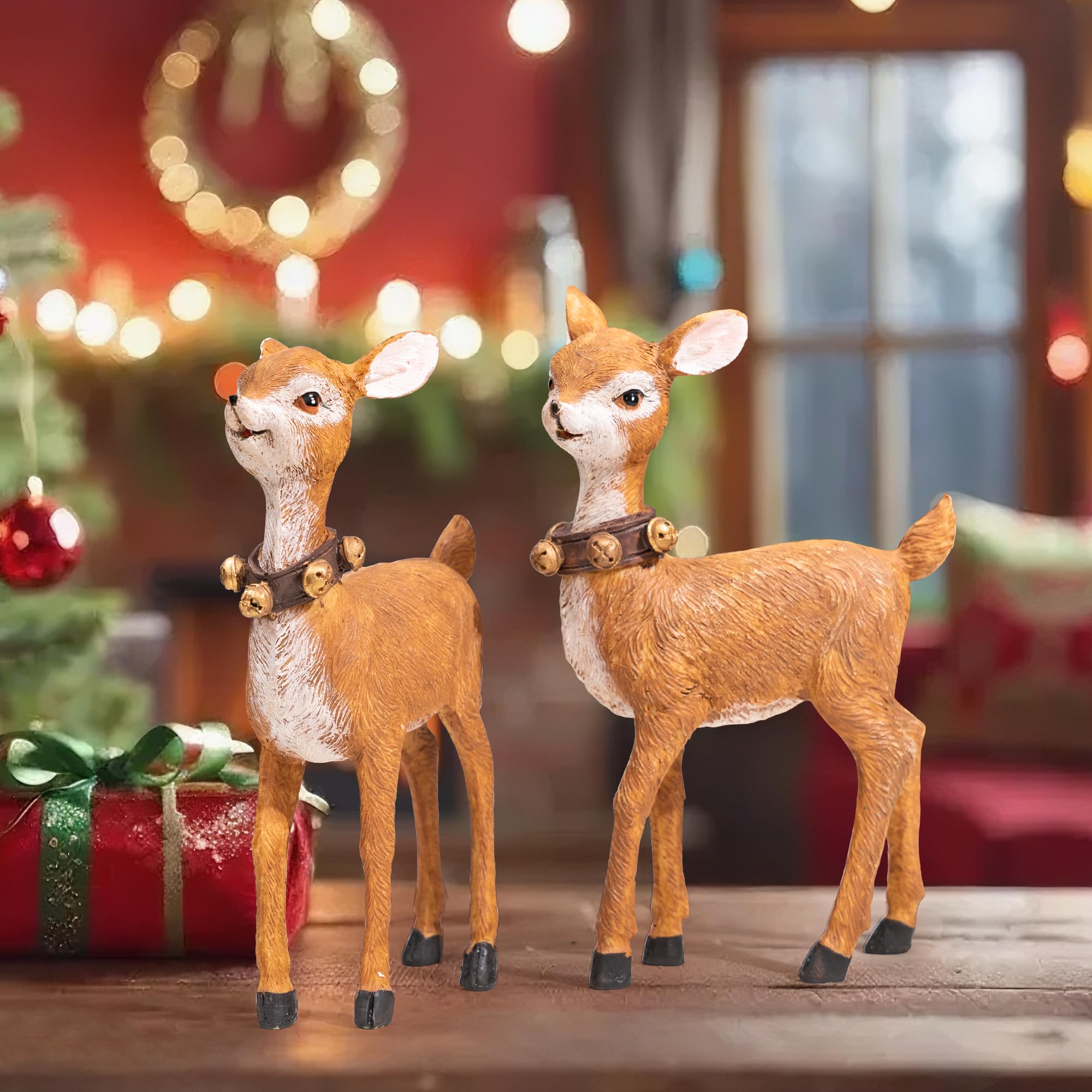 Amazon.com: TZSSP 2-Pack Standing Reindeer Figurines, 8 Inch