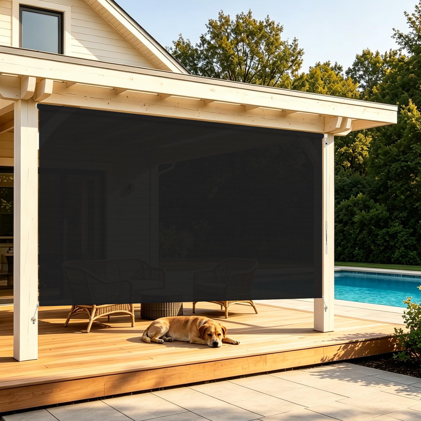 Amazon.com: ZY Blinds Outdoor Cordless Roller Shades, Windproof