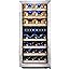 Phiestina Dual Zone Wine Cooler Refrigerator - 33 Bottle Free Standing Compressor Fridge and Chiller for Red and White Wines 