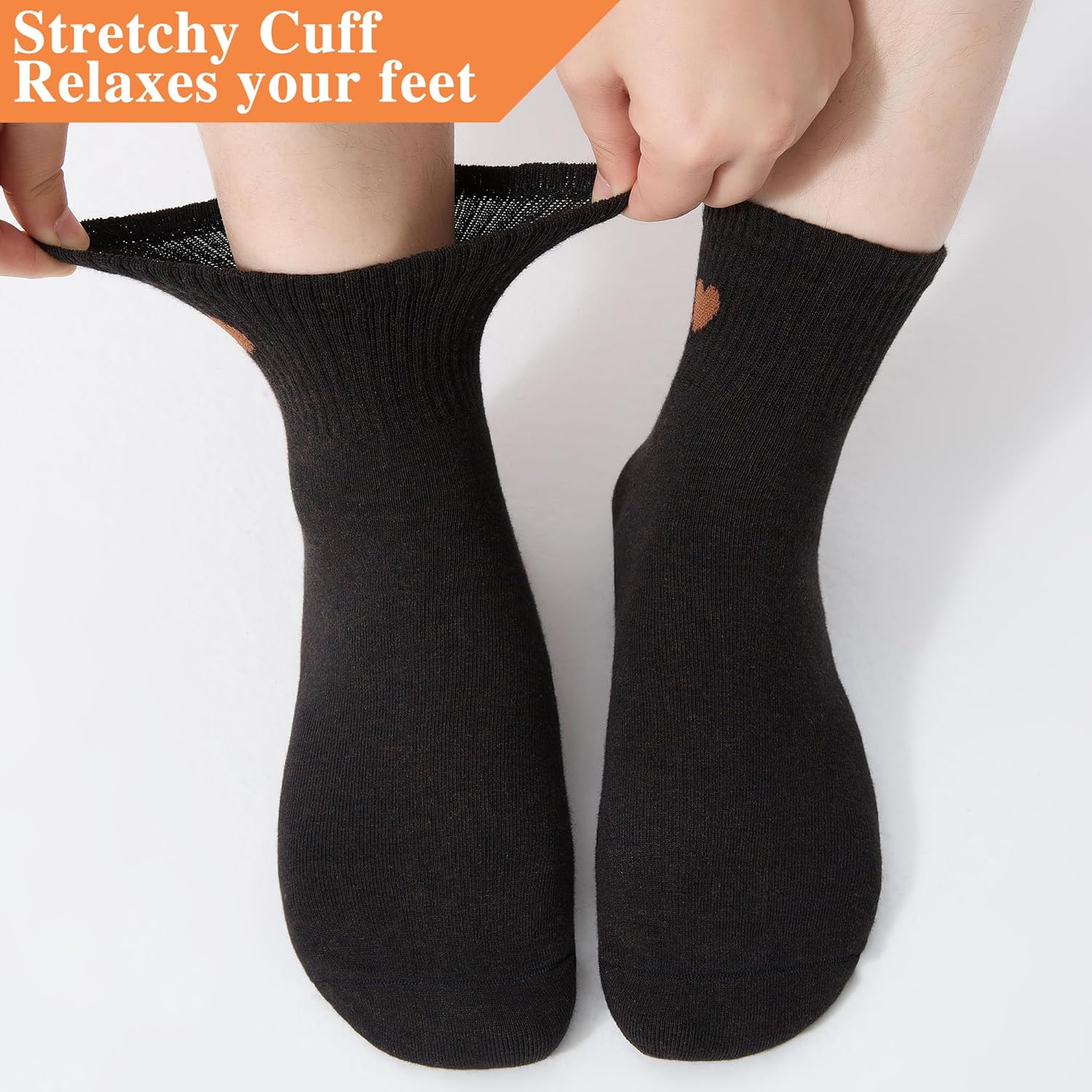 Women's Cute Ankle Crew Socks - Novelty Fun Heart Cotton Casual Athletic Running Socks-6Pairs - Image 4
