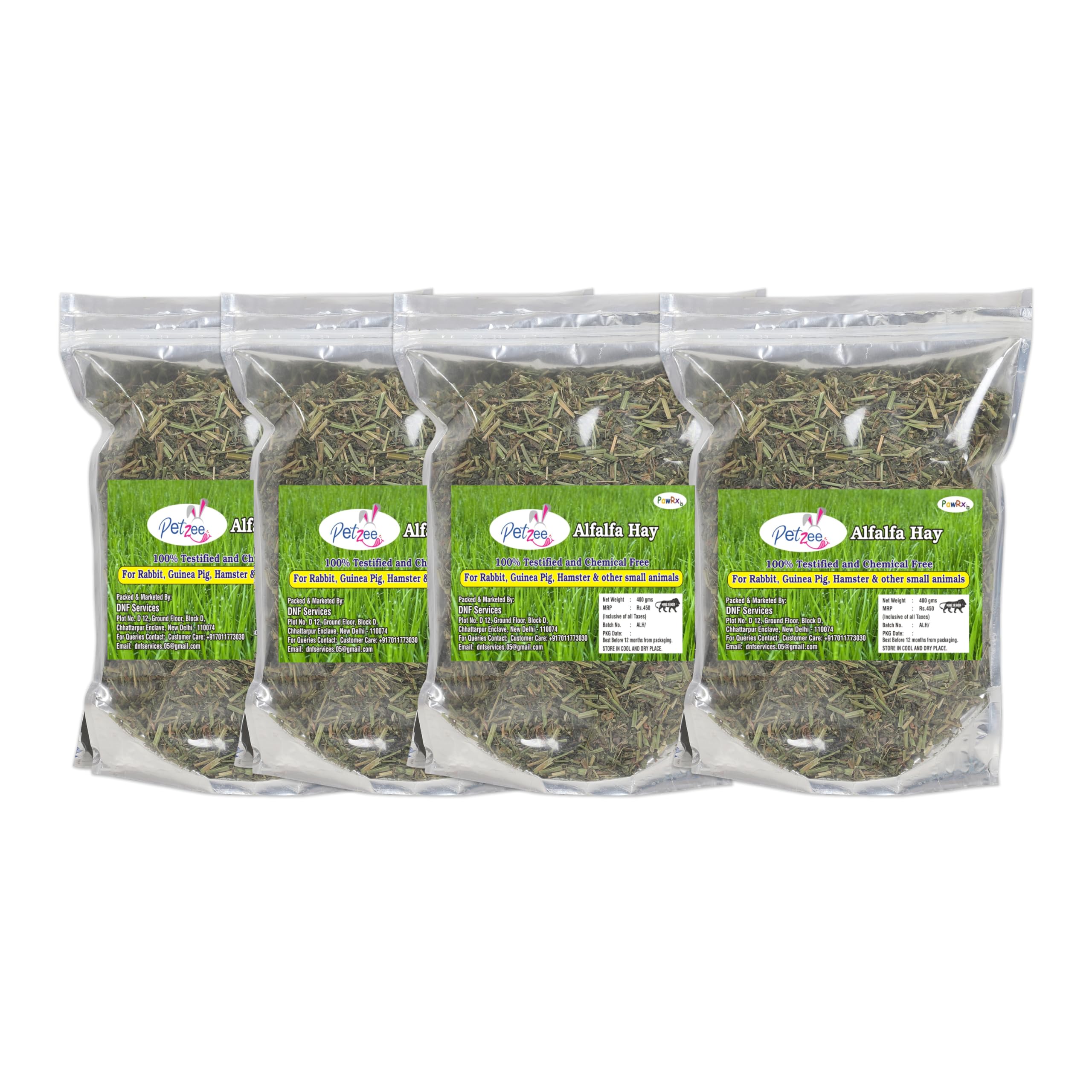 Petzee Alfalfa Hay, Food for Rabbits, Guinea Pig, Hamsters and Other Small Animals (400 GMS)- Pack of 4 (B08WHDVMLT) Amazon Price History, Amazon Price Tracker