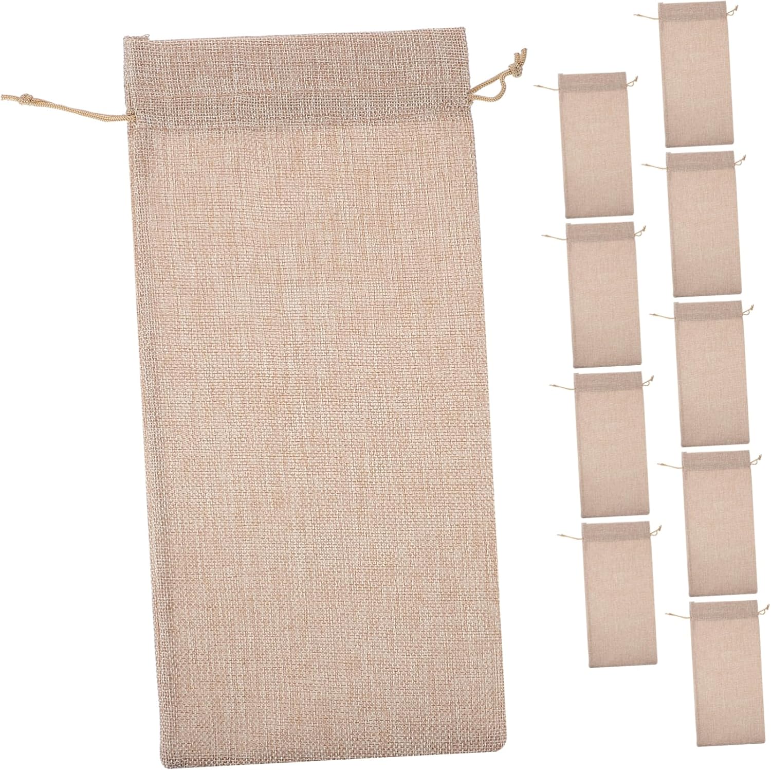 40pcs Burlap Wine Bottle Bags Reusable Drawstring Wine Carrying Pouches for Parties Weddings and Events Storage Whiskey and Beer Versatile Wrapping