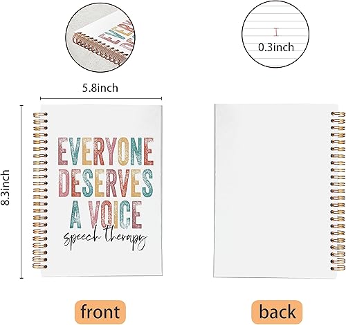 Miniatura 5 de Everyone Merves a Voice Speech Therapy - Cuaderno en espiral de 5.5 x 8.3 pulgadas, cuaderno de espiral de tapa dura con forro colorido, regalos