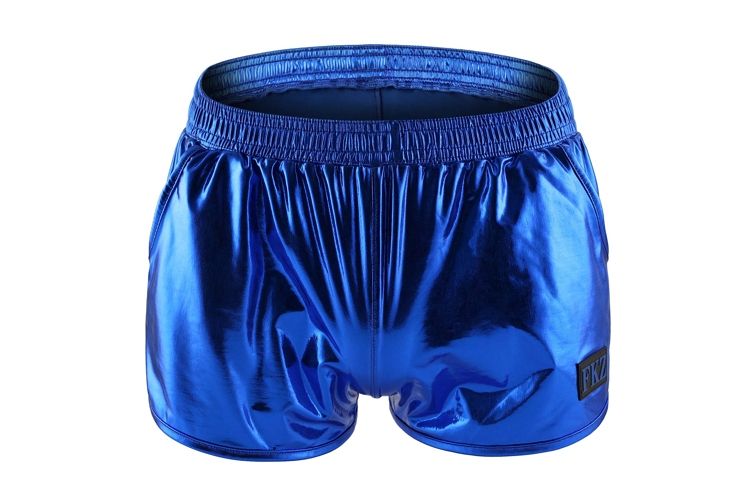 SwbreetyMen's Shiny Liquid Metallic Boxer Briefs Stage Performance Underpants