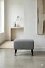 CoArt Home Minimalist İskandinav Tarz Puf, Gri Keten Kumaş, |48x40x38|