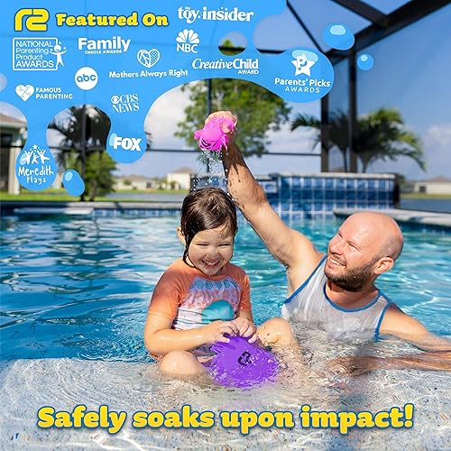 Miniatura 2 de Juguete de piscina de disco volador de playa paquete de 2 discos de agua para niños, absorbe el objetivo en el impacto, los mejores juguetes de