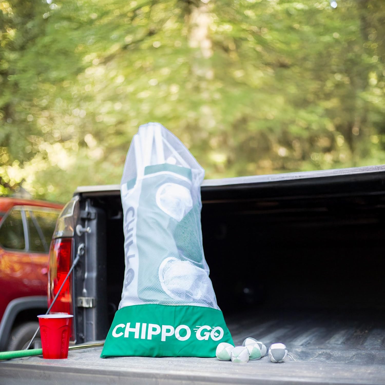 Chippo GO Portable Backyard Golf Chipping Game Set – Lawn, Beach & Tailgate Chip & Toss 2-in-1 Golf Game (2 Targets, Mats, Foam Balls, Chippo Sacks, Carry Bag) – Fun Outdoor Game for Families