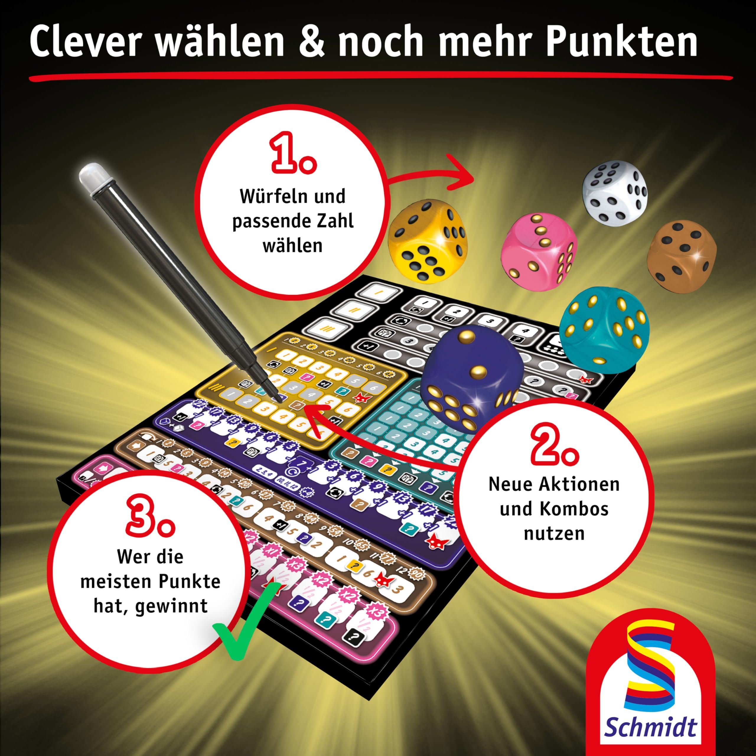 Clever hoch Drei: Familienspiele