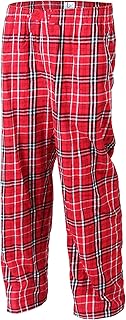 black and red plaid pj bottoms