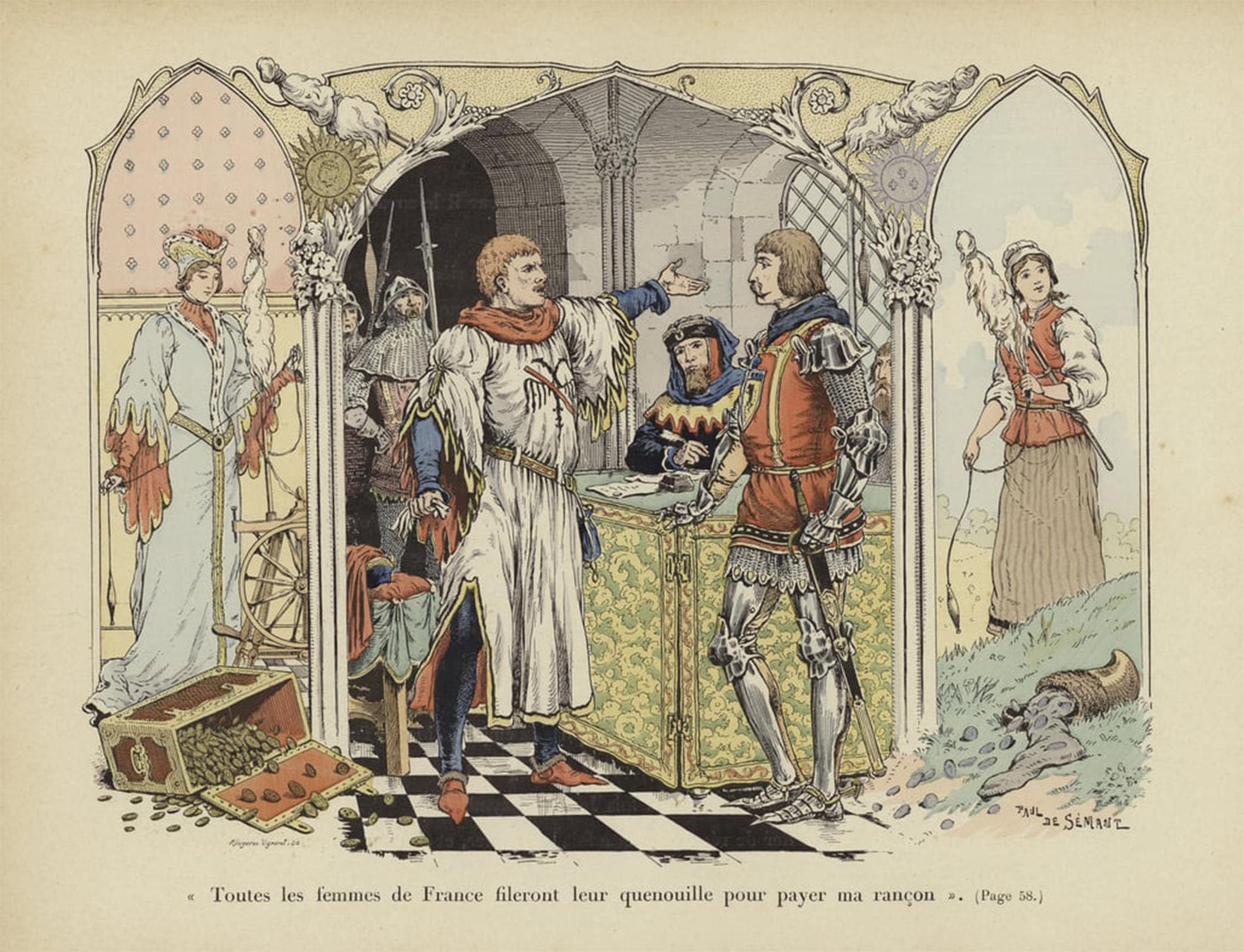 Art mural classique Paul De Semant : toile de décoration de chambre 60x90cm