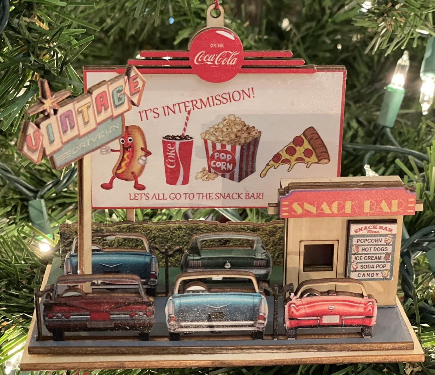 Cottage - Drive in Theater Ornaments for Christmas Tree