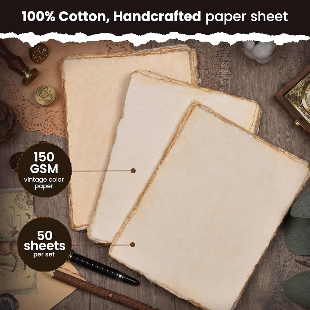 Amazon.co.jp: LEATHER VILLAGE 水彩紙 - 7 x 5 インチ、50 枚